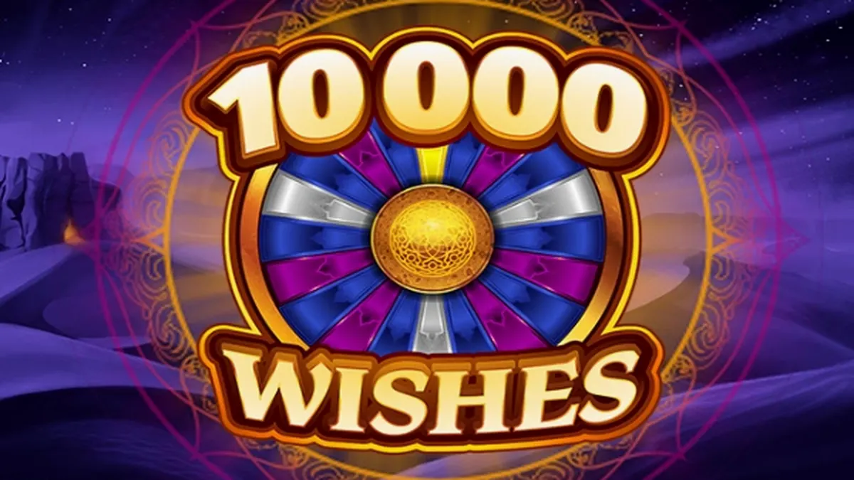 หน้าจอเกมสล็อต 10000 Wishes ที่เต็มไปด้วยสีสันและสัญลักษณ์ลึกลับ